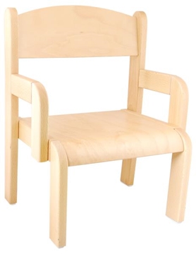 Image de Chaise en bois avec accoudoirs H 21 cm
