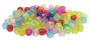 Image de Perles rondes en plastique transparent, 500 gr