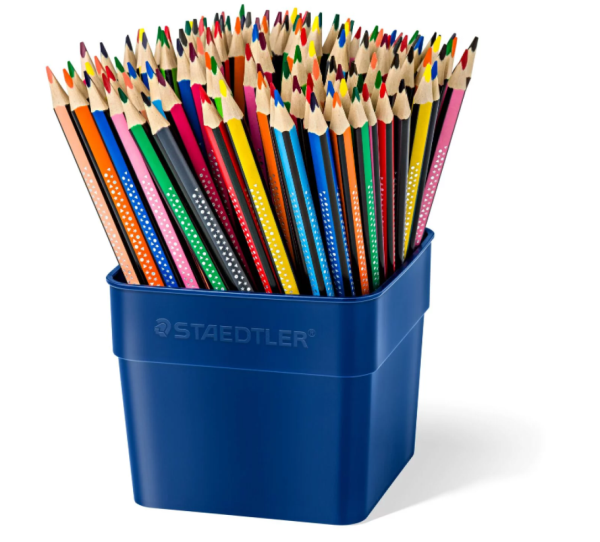 Image sur Crayons de couleur triangulaires Noris Staedtler, pot de 144