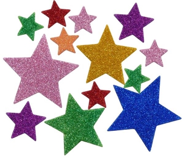 Image de Gommettes néoprène pailletées "étoiles"