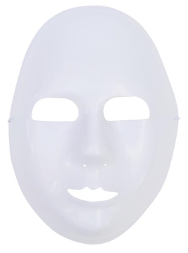 Image de Masques blancs en plastique, les 12