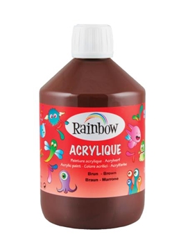 Image de Peinture acrylique Rainbow 500 ml marron