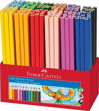 Image de Crayon de couleur triangulaire Faber-Castell, classpack de 144