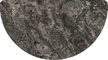 Image de Tablette antibruit Plus demi-ronde - 60 x 120 cm gris foncé