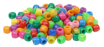 Image de Perles rondes plastique brillant, 500 gr