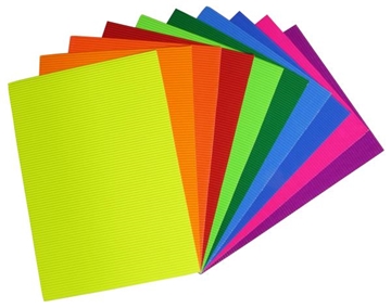 Image de Carton ondulé de couleur, pochette de 10