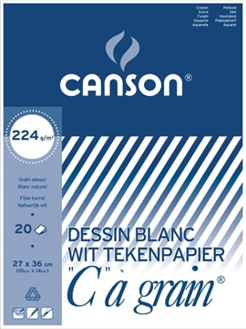 Image de Bloc de dessin à grain Canson 27 x 36 cm, 224 gr,