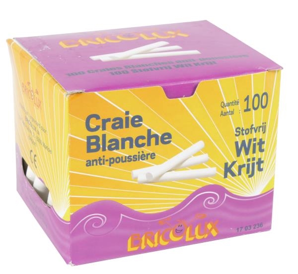Image sur Craies blanches anti-poussière, boîte de 100