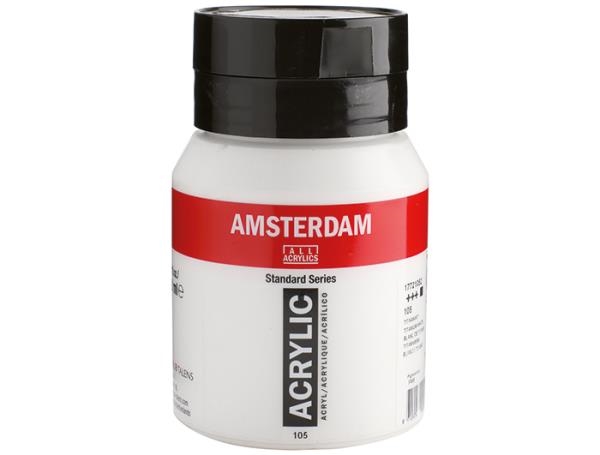 Image sur Peinture acrylique Amsterdam 500 ml Blanc de titane couvrant