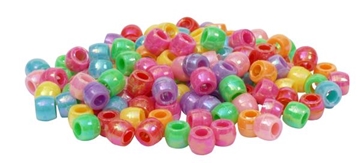 Image de Perles rondes en plastique nacré, 500 gr