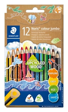 Image de Crayons de couleur triangulaires Jumbo, pochette de 12