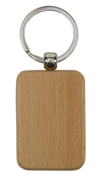 Image de Porte-clés en bois rectangle, les 12