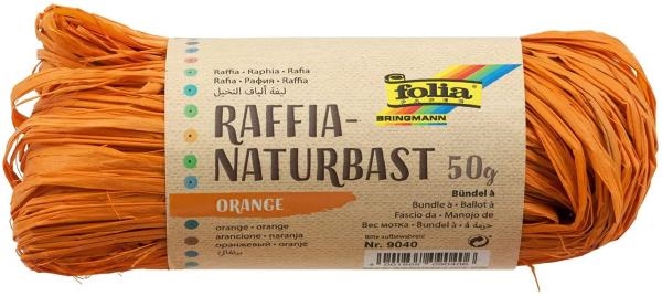 Image sur Raphia naturel orange