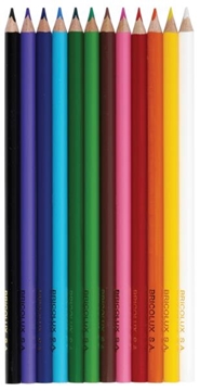 Image de Crayons couleur triangulaires, la pochette de 12
