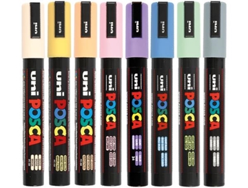 Image de POSCA marqueurs PC5M, étui de 8 couleurs pastels