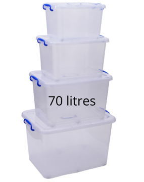 Image de Boîte de rangement transparente 70 litres