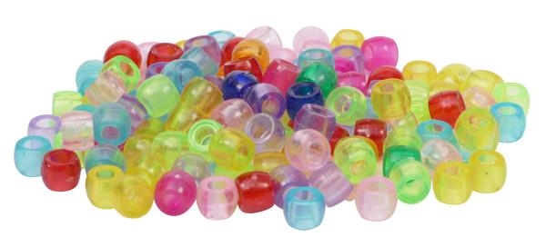 Image sur Perles rondes en plastique transparent, 500 gr