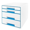 Image sur Bloc de classement Leitz 4 tiroirs bleu