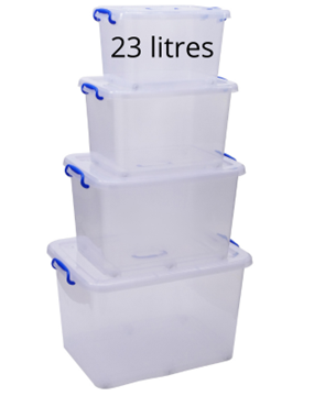 Image de Boîte de rangement transparente 23 litres