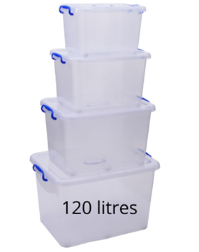 Image de Boîte de rangement transparente 120 litres