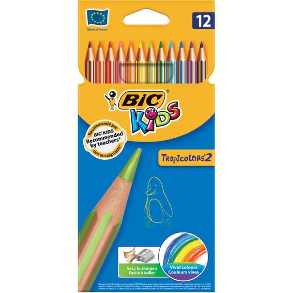 Image sur Crayons Bic Kids Tropicolor, étui de 12