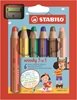 Image sur Crayons de couleur Stabilo Woody 3 en 1 avec taille crayon, les 6