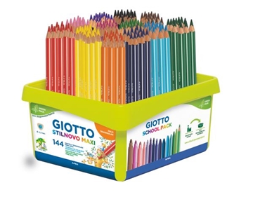 Image de Crayons de couleur triangulaire Giotto Stilnovo Maxi, classpack de 192
