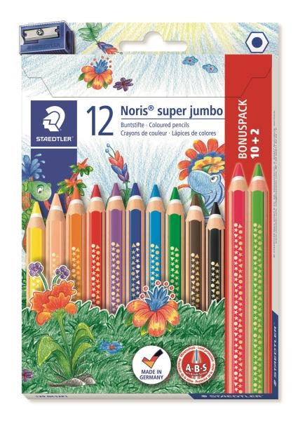 Image sur Crayons de couleur Noris Super Jumbo, pochette de 12