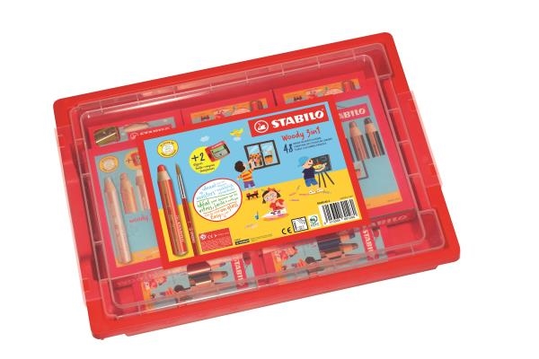 Image sur Crayons de couleur Woody 3 en 1, classpack 48