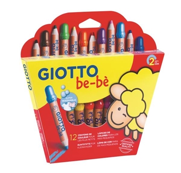 Image de Crayons de couleur Maxi Giotto Be-Bè avec taille crayon, les 12