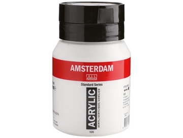 Image de Peinture acrylique Amsterdam 500 ml Blanc de titane couvrant