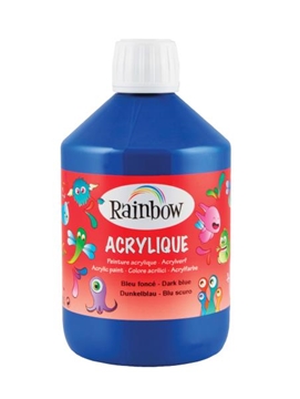 Image de Peinture acrylique Rainbow 500 ml bleu foncé