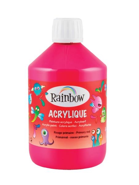 Image sur Peinture acrylique Rainbow 500 ml rouge primaire