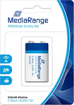 Image de Pile Mediarange Premium Alkaline 6LR61 9 Volts