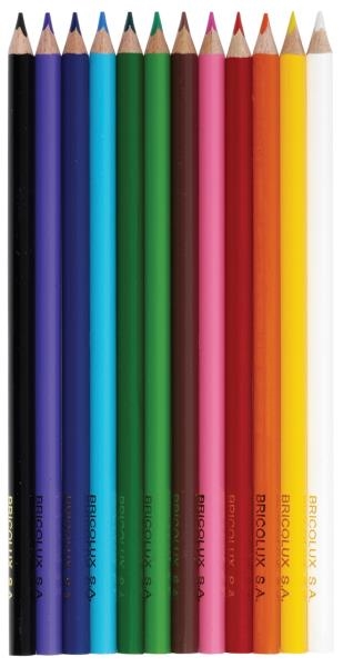 Image sur Crayons couleur triangulaires, la pochette de 12