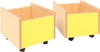 Image sur Banc avec 2 bacs à roulettes jaune clair