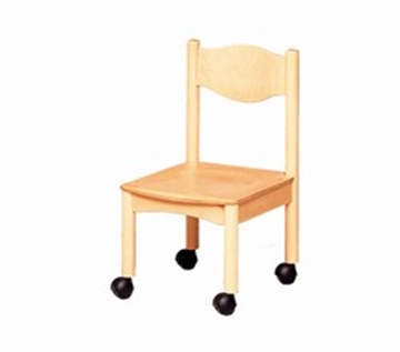 Image de Chaise d'animatrice sur 4 roulettes - Hauteur de siège 38 cm