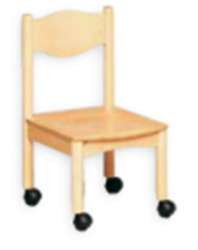 Image de Chaise d'animatrice sur 4 roulettes - Hauteur de siège 46 cm