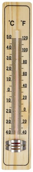 Image sur Thermomètre intérieur sur socle en bois