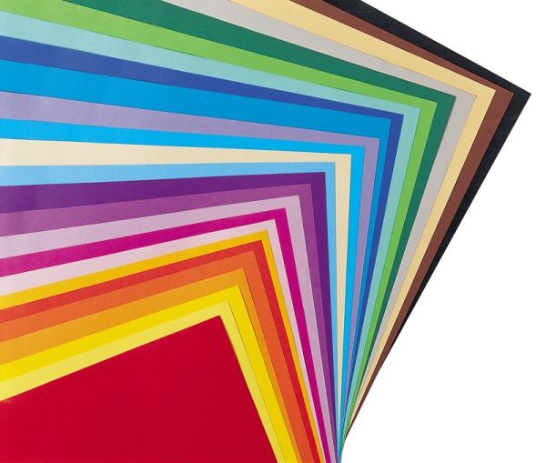 Image sur Papier à dessin multicolore, 50 couleurs ass.