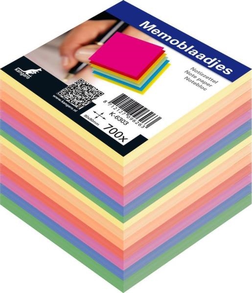 Image sur Bloc cube mémo encollé multicolore
