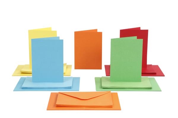 Image sur Cartes couleurs intenses avec enveloppes, les 50