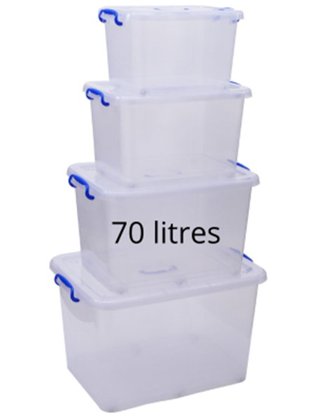 Image sur Boîte de rangement transparente 70 litres