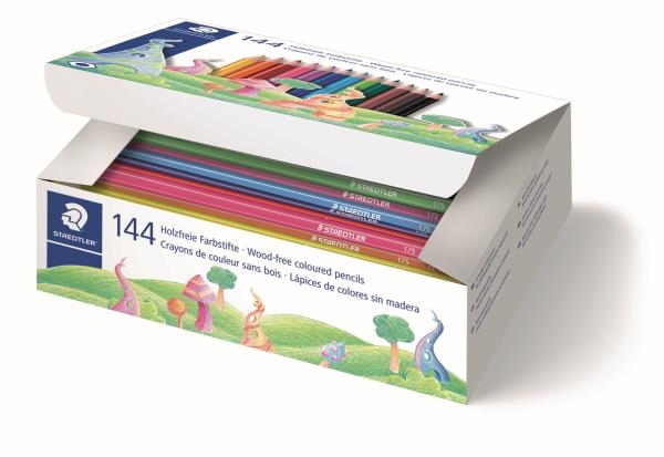 Image sur Crayons de couleur sans bois Staedtler, classpack de 144