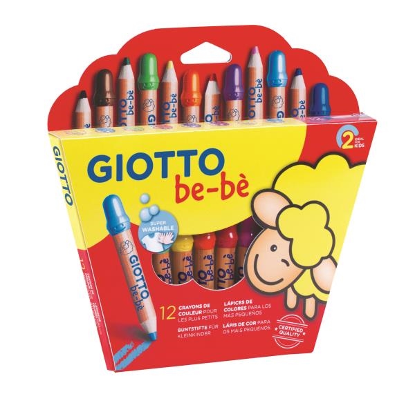 Image sur Crayons de couleur Maxi Giotto Be-Bè avec taille crayon, les 12