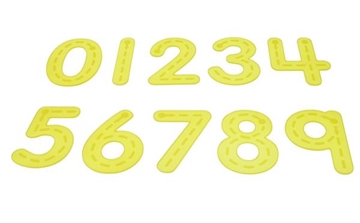 Image de Les chiffres de traces jaunes, set de 10