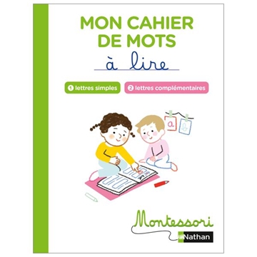 Image de Montessori - Mon cahier de mots à lire - Lettres simples et complémentaires