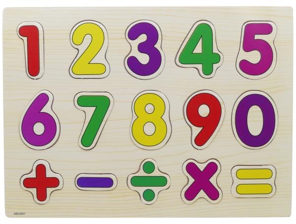 Image sur Puzzle en bois les chiffres de 0 à 9