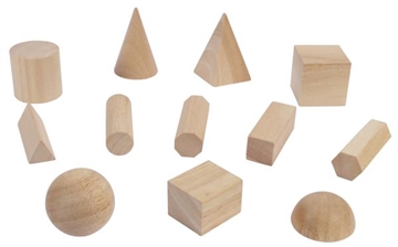 Image de Les 12 solides en bois naturel