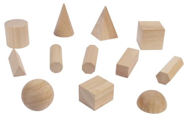 Image sur Les 12 solides en bois naturel